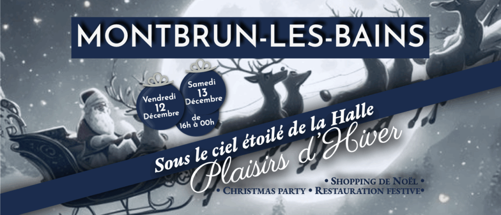 Image de l'affiche du marché de noël de montbrun les bains