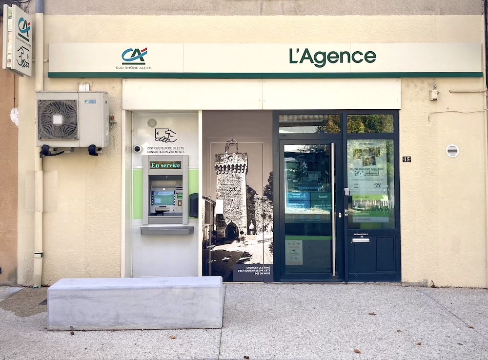 Photo de la façade de l'agence de Crédit Agricole